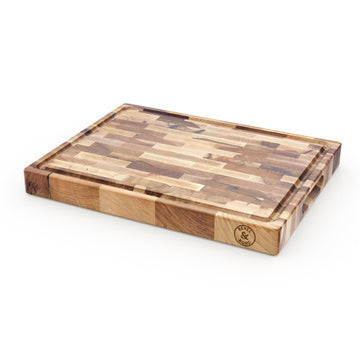 Maple cutting board developing a warm patina over time