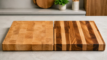 Hard maple vs hickory cutting boards compared side by side