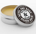 Open tin of Bevel & Bond Board Balm cutting board wax and conditioner, 6 oz beeswax and mineral oil blend